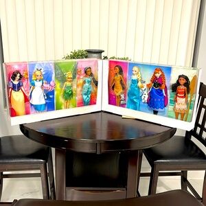 DISNEY NIB 100 ANNIVERSARY PRINCESS 8 DOLL COLLECTION LIMITED EDITION ACCESSORY